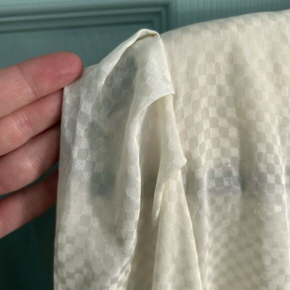 San Andre Vintage Button Up Blouse Small Castle Edwardian Pirate Bishop Sleeve - Picture 9 of 12